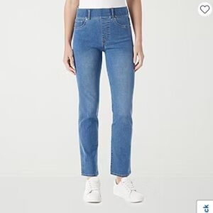 GLORIA VANDERBILT SHAPE EFFECT HIGH RISE PULL ON STRAIGHT JEANS